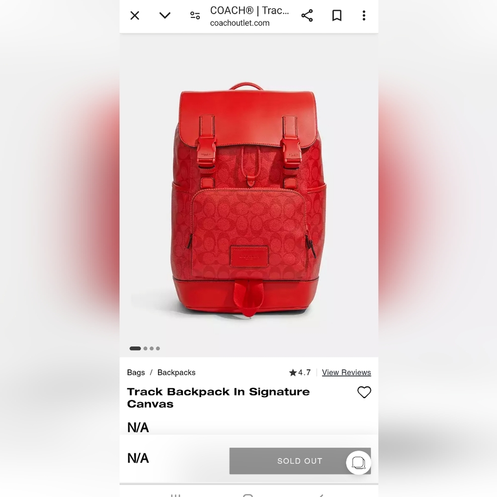 Coach travel backpack signature canvas C9961